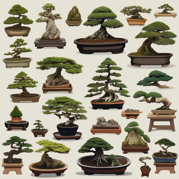 Bộ Sưu Tập Cây Bonsai Đa Dạng